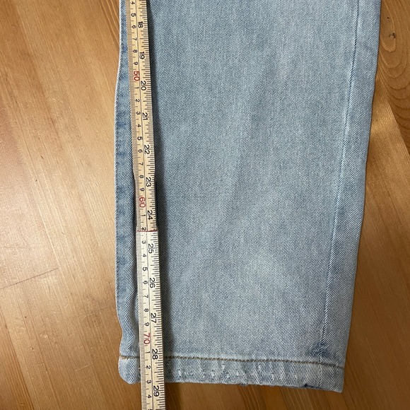 RSQ 90's Jean Light Wash High Rise Relaxed Straight Tapered Denim Blue Wmns 28 - Picture 11 of 11